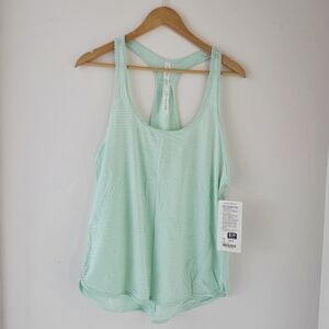 Lululemon Athletica 105 F Singlet Heathered Fresh Teal Size 10 NWT